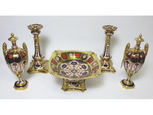A collection of Royal Crown Derby Imari pattern porcelain Modern