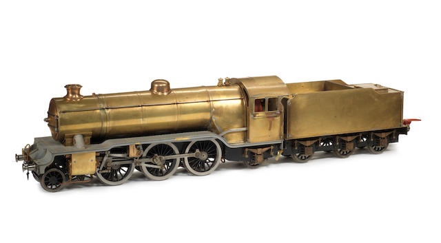 A 3 1/2in gauge live steam model of a 2-6-2 GER locomotive and tender