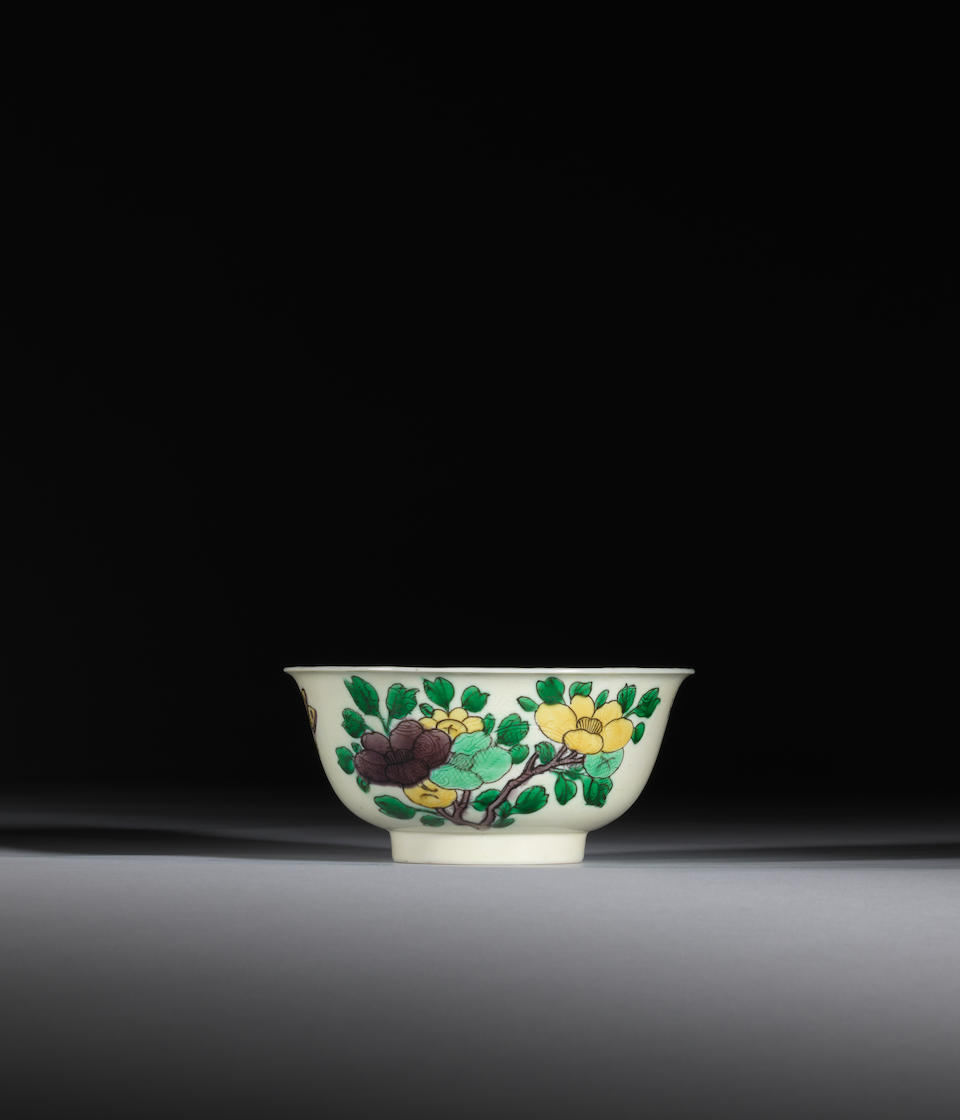 A famille verte incised susancai bowl Kangxi six-character mark and of the period