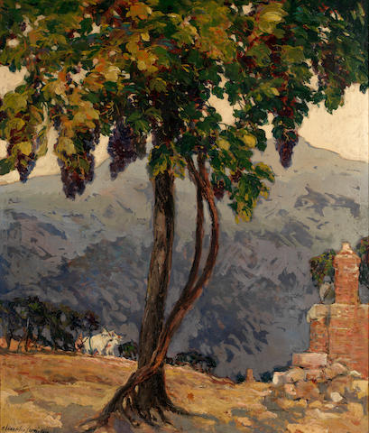 Alexander Jamieson ROI (British, 1873-1937) The Old Vine, San Gimigniano, Italy (Painted circa 1927)