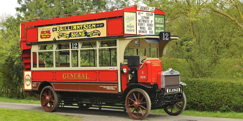 Formerly operated by London General Omnibus Company,1922 AEC S-Type open-top double-deck bus  Chassis no. 21708 Engine no. B2664