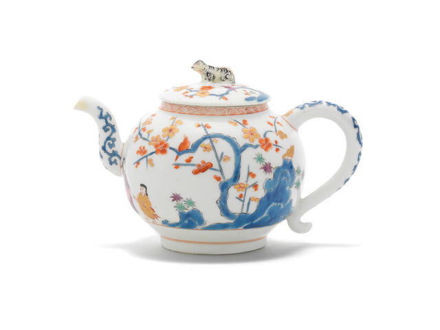 A very rare Meissen teapot and cover, circa 1729-30