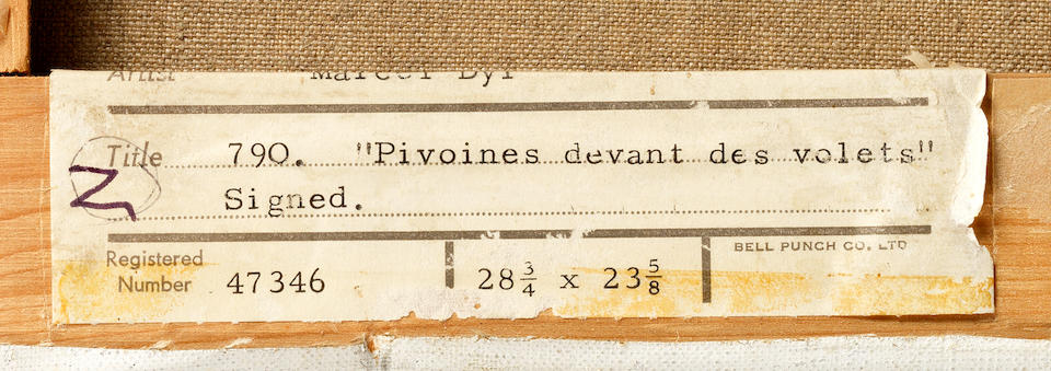 Marcel Dyf (French, 1899-1985) Pivoines