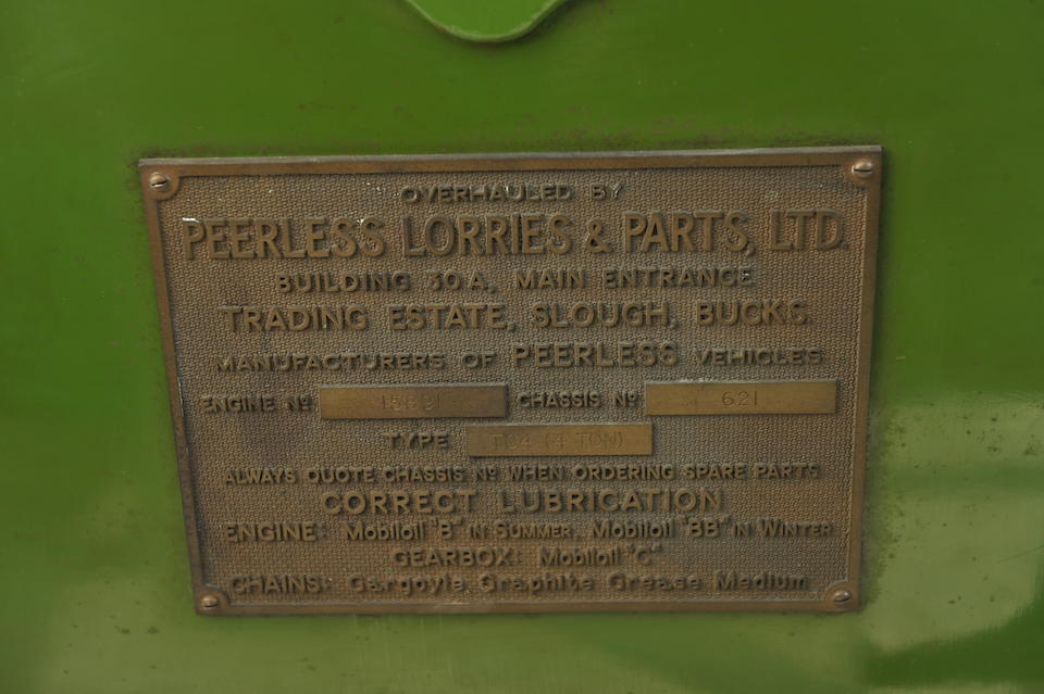1915 Peerless TC4 4-Ton Open Back Lorry  Chassis no. 621 Engine no. 419