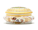 Thumbnail of A Meissen oval sugar box and cover, circa 1723-25 image 1