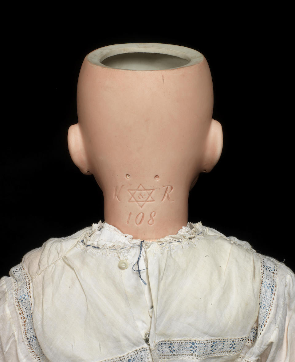 An extremely rare and unique K&#228;mmer & Reinhardt 108 bisque head character doll
