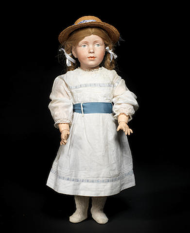 An extremely rare and unique K&#228;mmer & Reinhardt 108 bisque head character doll