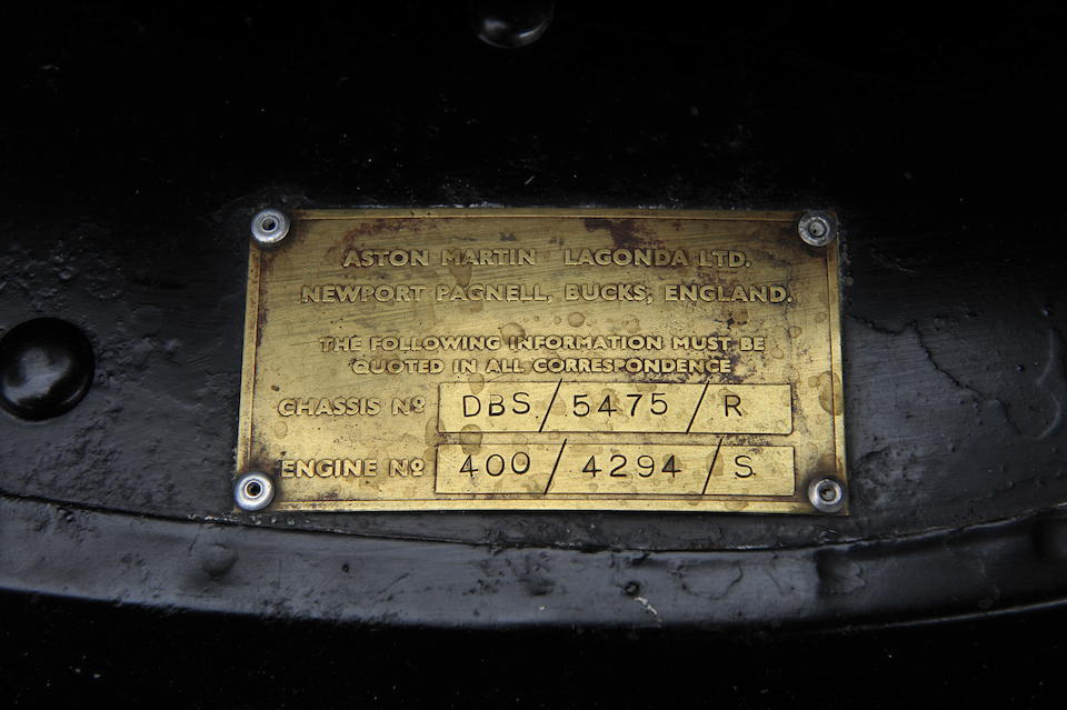 1969 Aston Martin DBS Sports Saloon  Chassis no. DBS/5475/R Engine no. 400/4294/S