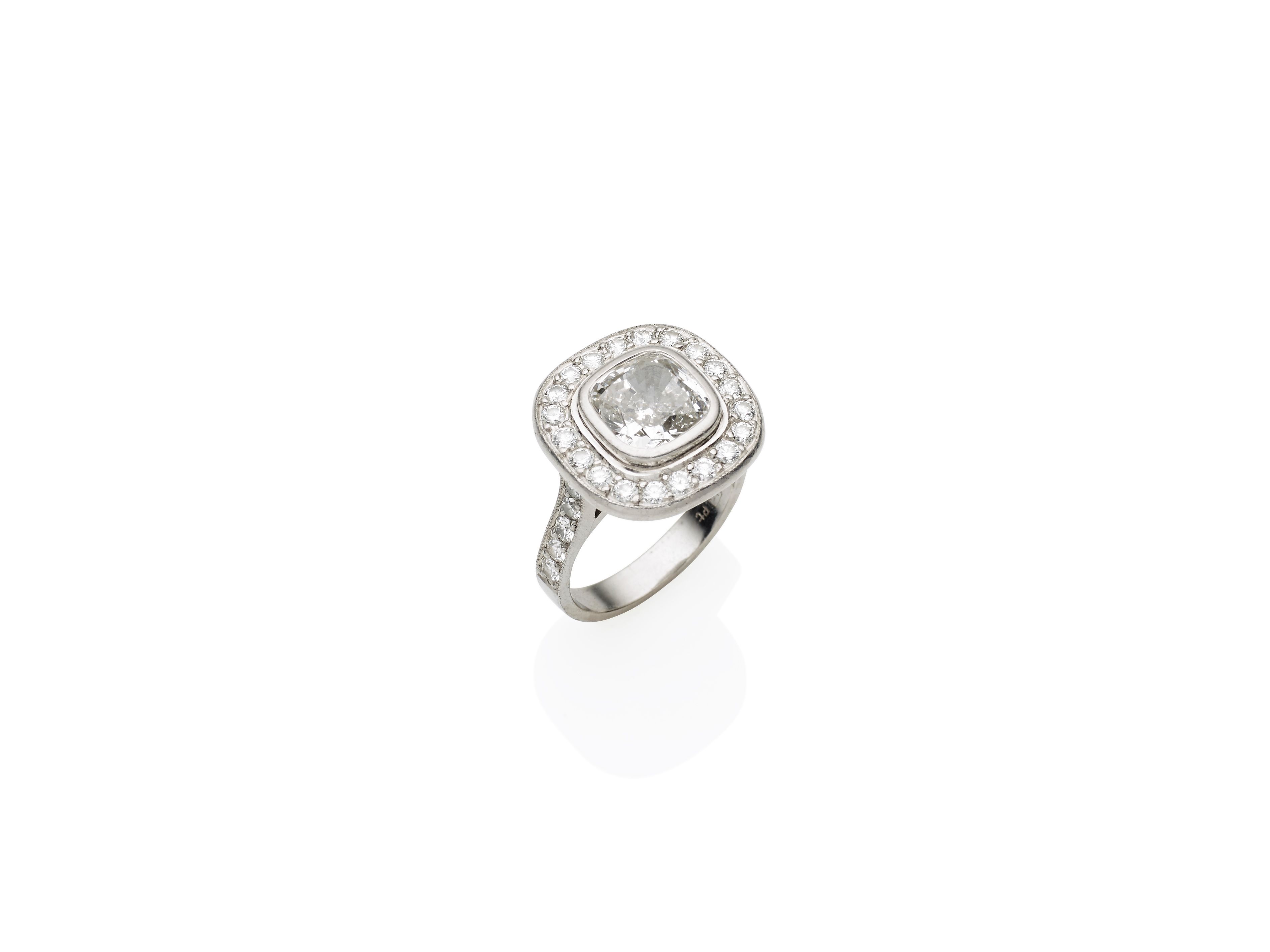 A diamond single-stone ring