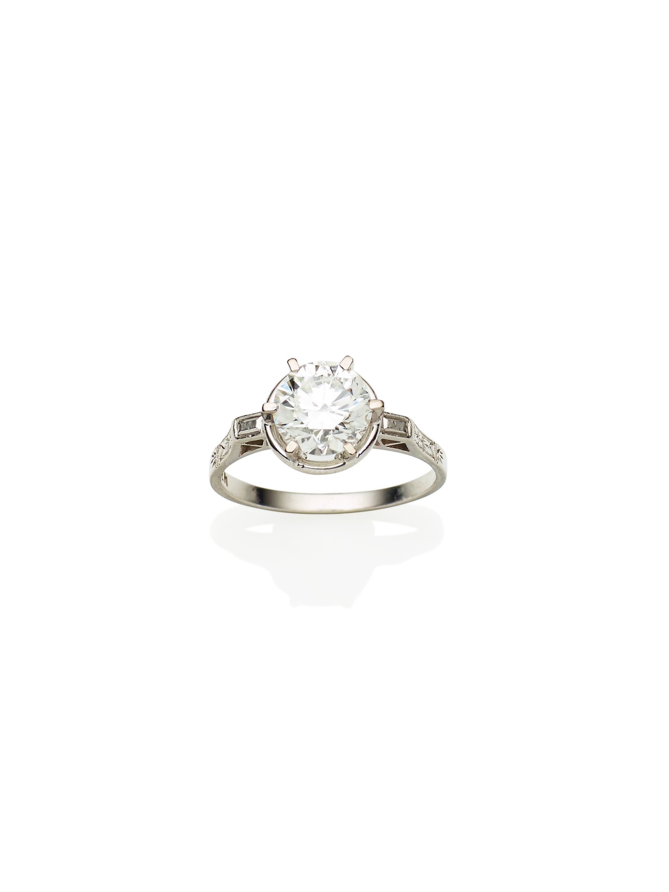 A diamond single-stone ring,