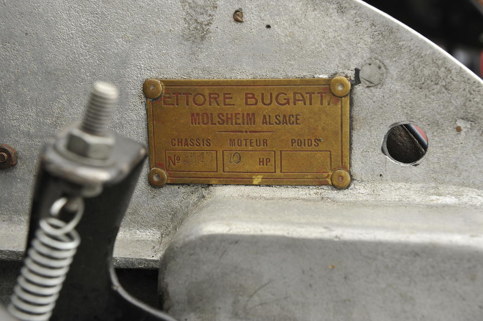 1925 Bugatti  Type 23 Brescia Torpedo  Chassis no. 2519 Engine no. 893