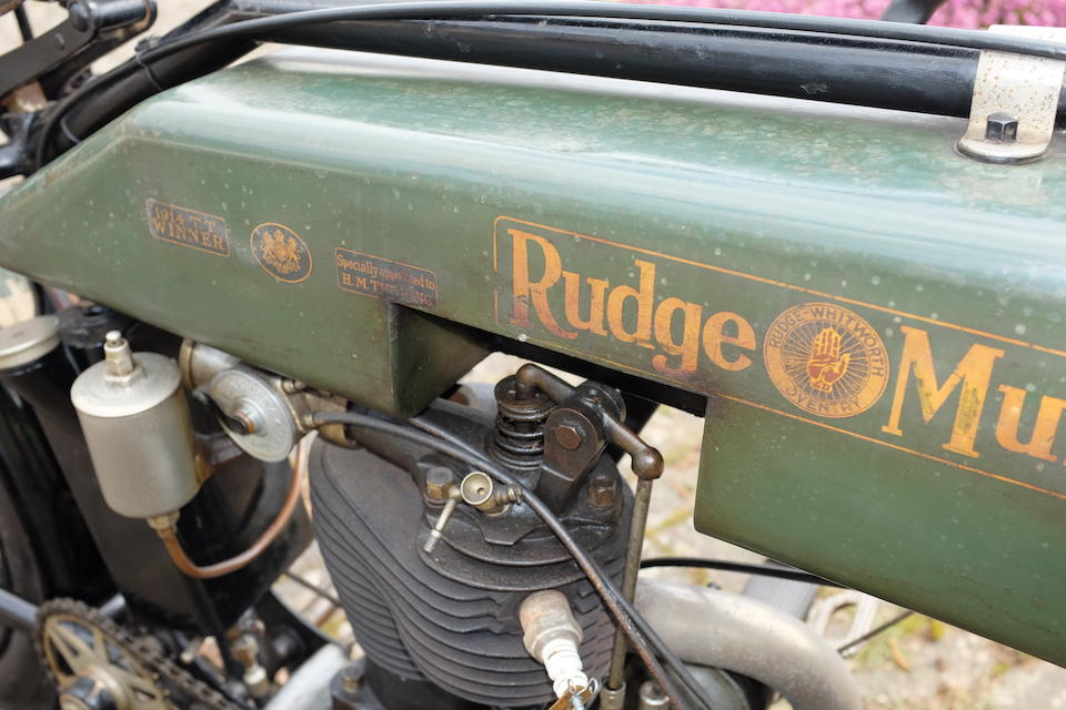 1922 Rudge 499cc Multi IoM TT Model  Frame no. 808937 Engine no. 25212