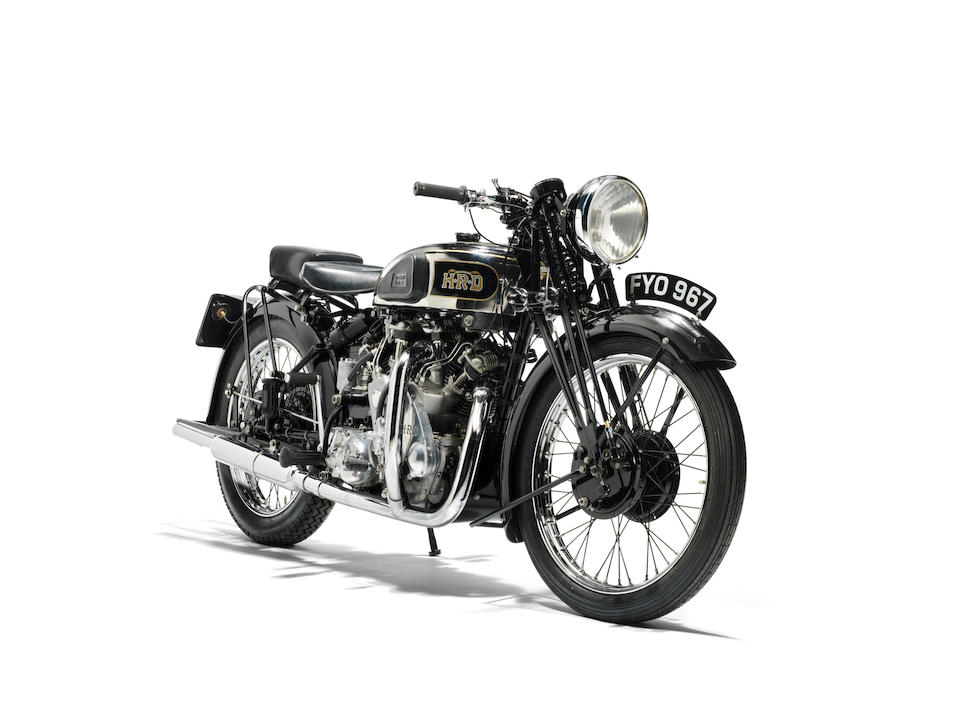 Single family ownership since 1959; seven-year restoration to concours standard,1939 Vincent-HRD 998cc Series-A Rapide Frame no. DV 1773 Engine no. V1076