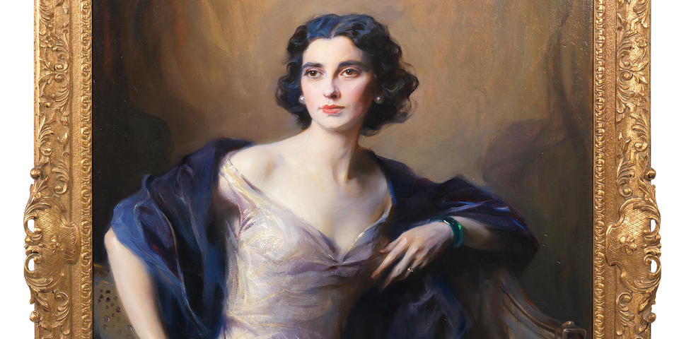 Philip Alexius de L&#225;szl&#243; (British, 1869-1937) Portrait of Audrey Winifred Radcliffe Battine, wife of Oswald James Battine