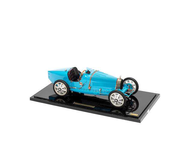 A fine 1:8 scale model of the 1924 Grand Prix de Lyon Bugatti Type 35 by Jean-Paul Fontenelle of Art Collection Auto, France,