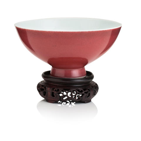 A sang-de-boeuf glazed bowl Qianlong seal mark