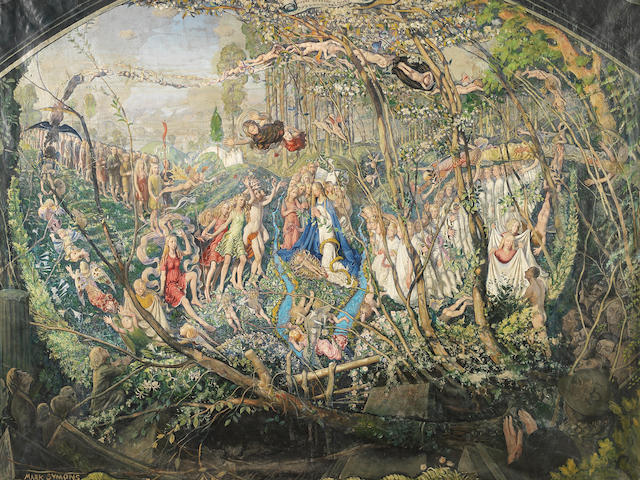 Mark Lancelot Symons (British, 1887-1935) The Earthly Paradise 160 x 205.2 cm. (63 x 80 3/4 in.)