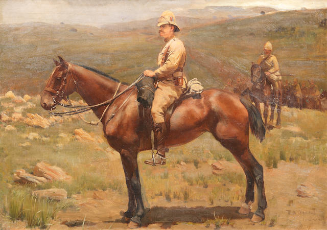 Frans David Oerder (South African, 1867-1944) Boer soldier on horseback