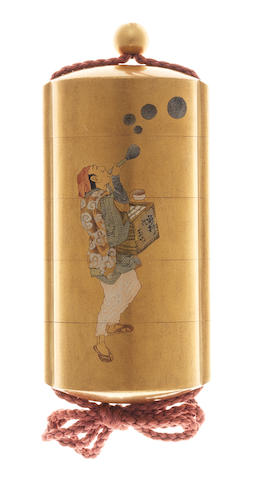A fine gold lacquer four-case inro  By Kitamura Unryuan (born 1952), late 20th century (4)