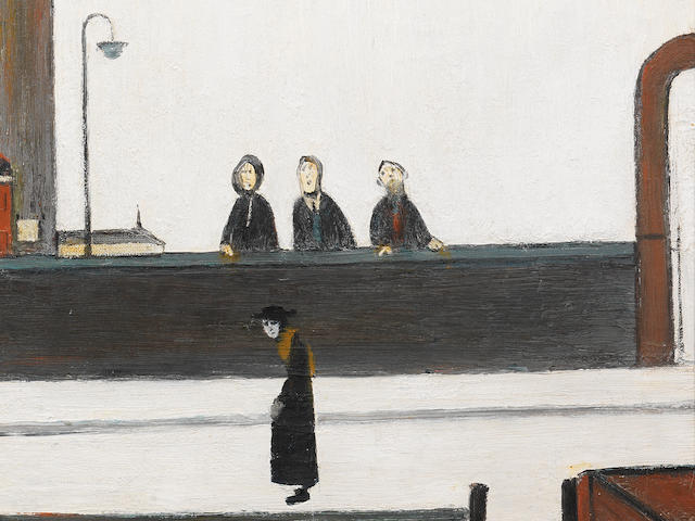 Laurence Stephen Lowry R.A. (British, 1887-1976) The Lookers On 45.7 x 35.6 cm. (18 x 14 in.)