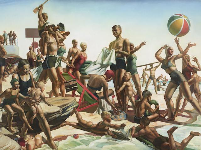 Charles Meere (1890-1961) and Studio Australian Beach Pattern, c.1940