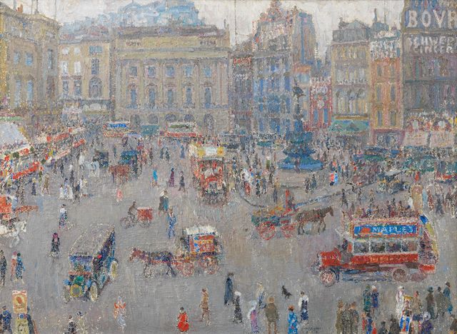 Bonhams: Léon de Smet (1881-1966) Piccadilly Circus (geschilderd in 1918)