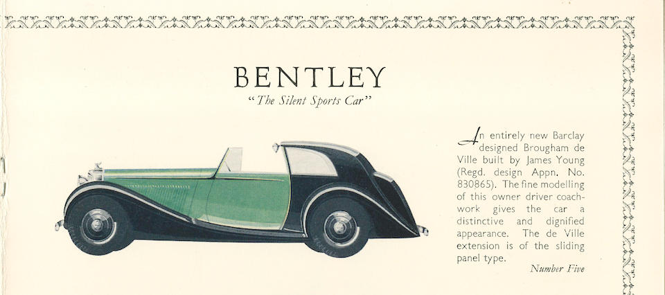 1938 Bentley 4&#188;-Litre Brougham de Ville  Chassis no. B38MR Engine no. E4BK