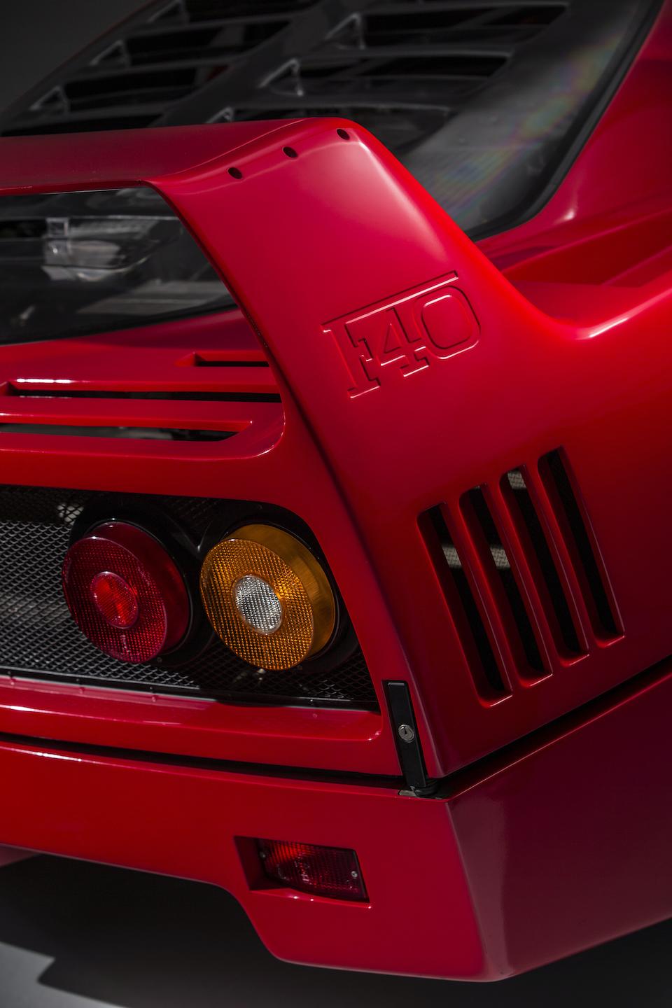 1991 Ferrari F40 Berlinetta  Chassis no. ZFFGJ34B000089460
