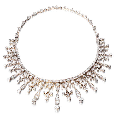 A diamond necklace/tiara combination, circa 1890 | Alain.R.Truong
