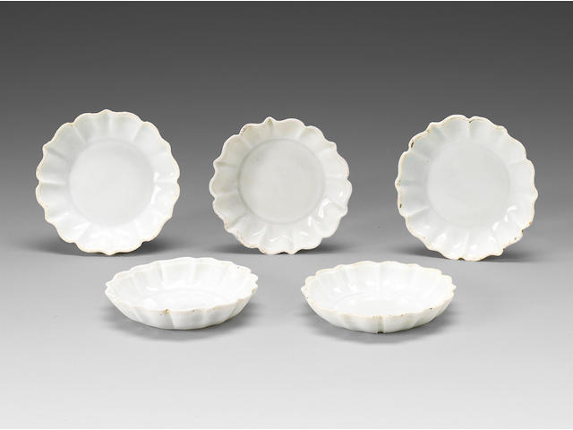 A set of five Qingbai miniature dishes Song Dynasty