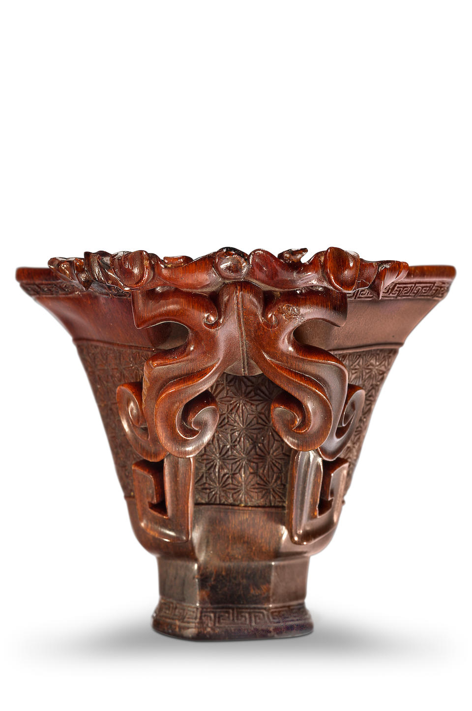 An archaistic rhinoceros horn libation cup 18th century