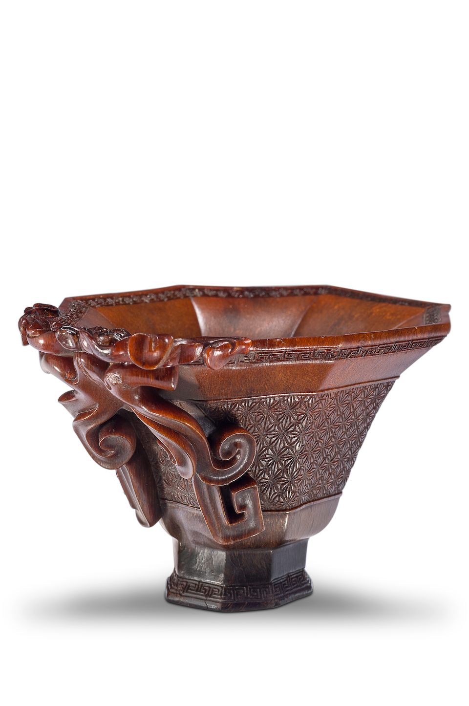 An archaistic rhinoceros horn libation cup 18th century