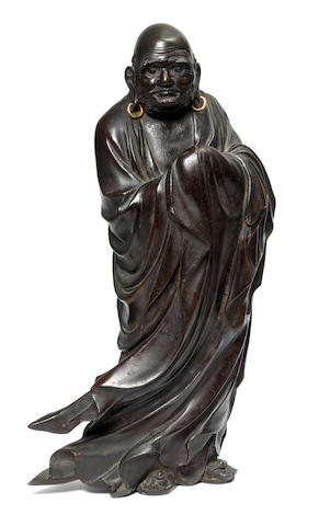 Bonhams : A bronze figure of Daruma By Joun, Meiji/Taisho Period (2)