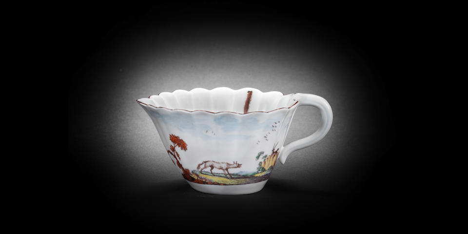 A rare Chelsea cream jug, circa 1752-54