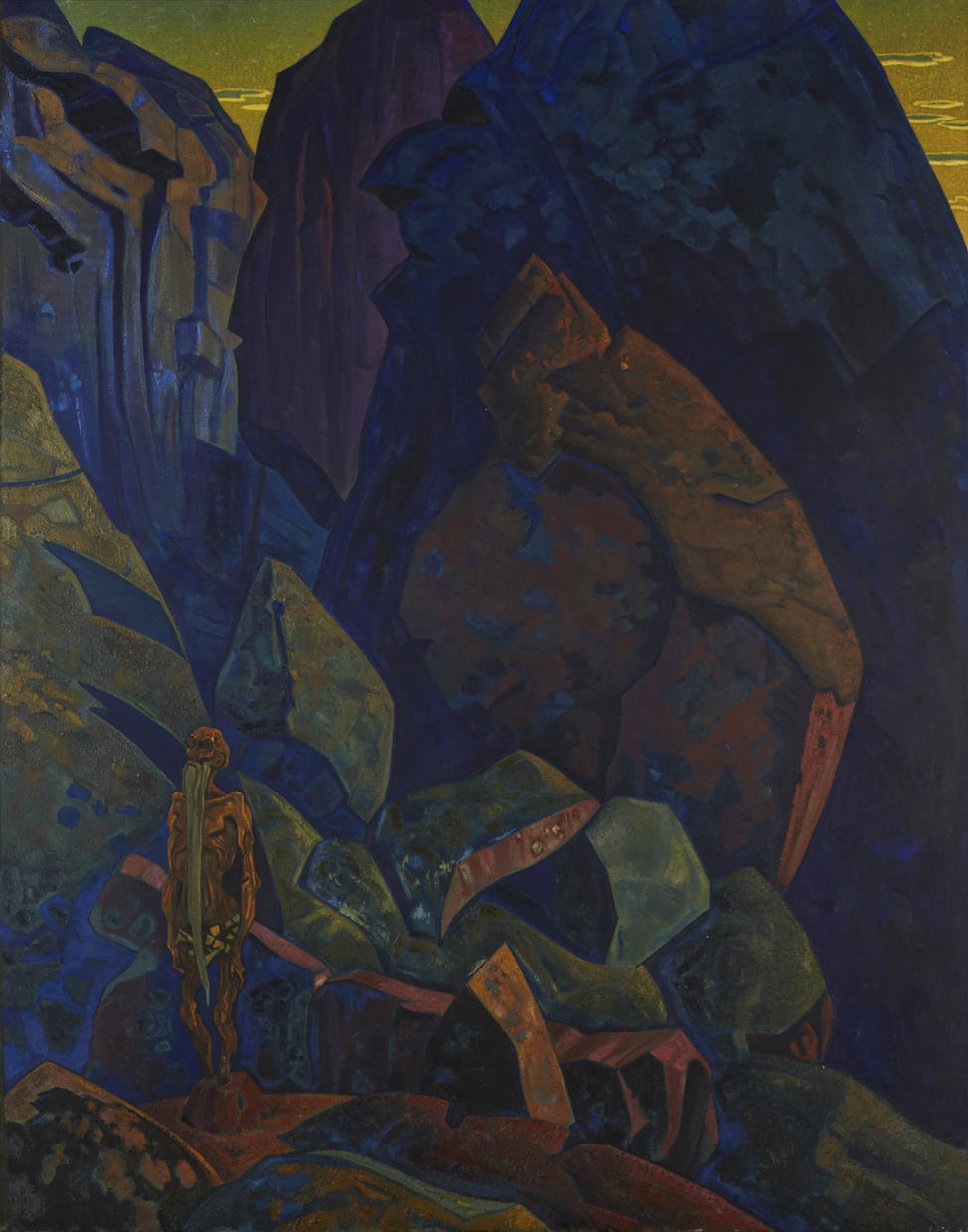 Nikolai Konstantinovich Roerich (Russian, 1874-1947) 'The praying stylite (Ecstasy)', 1918 unframed (Estimates available upon request)