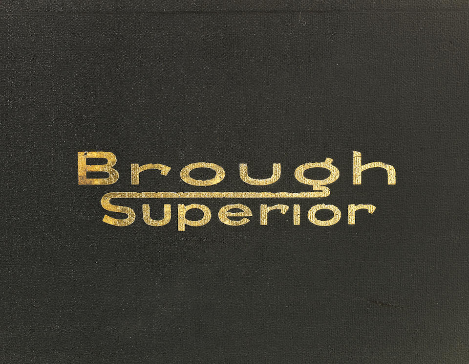1929 Brough Superior 986cc SS100 'Alpine Grand Sports' Frame no. S987 Engine no. JTO/C 21326/T