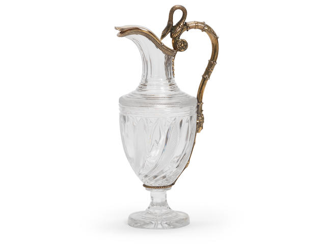 A French silver-gilt mounted claret jug, 19th century