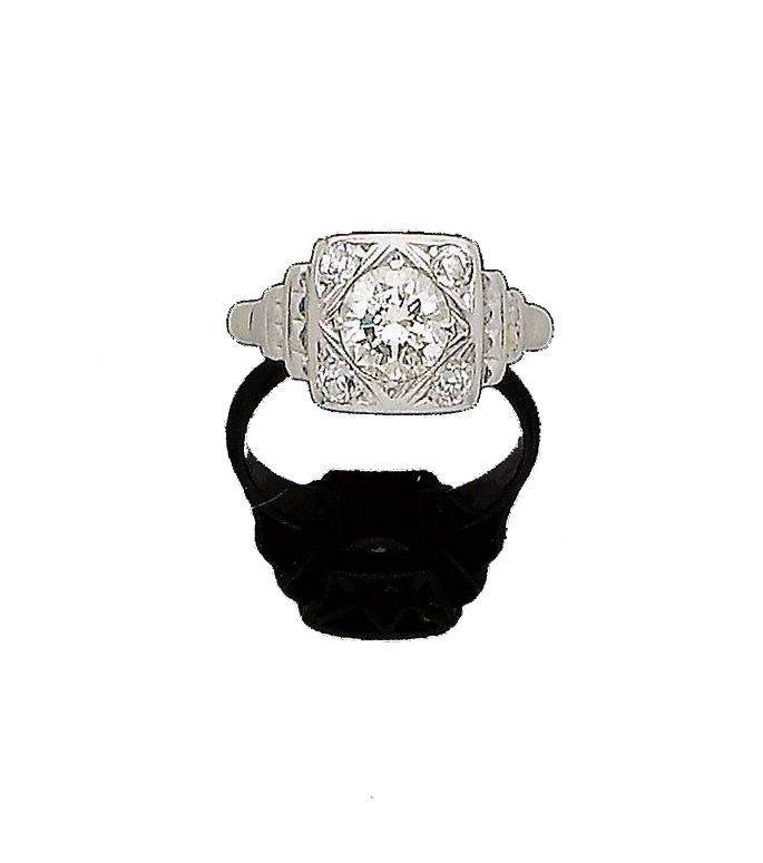 A diamond single-stone ring