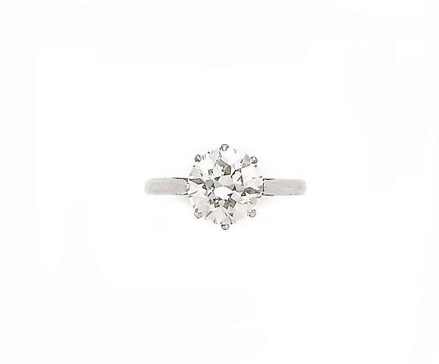 A diamond single-stone ring