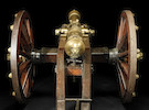 Thumbnail of A rare 3-pounder bronze Cannon with field carriage from the Gun Carriage Manufactory at Seringapatam Mysore, late 18th Century image 7