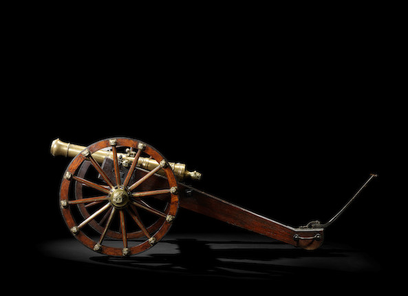 A rare 3-pounder bronze Cannon with field carriage from the Gun Carriage Manufactory at Seringapatam Mysore, late 18th Century image 6