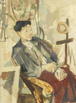 Geoffrey Tibble (British, 1909-1952) Portrait of a seated man image 1