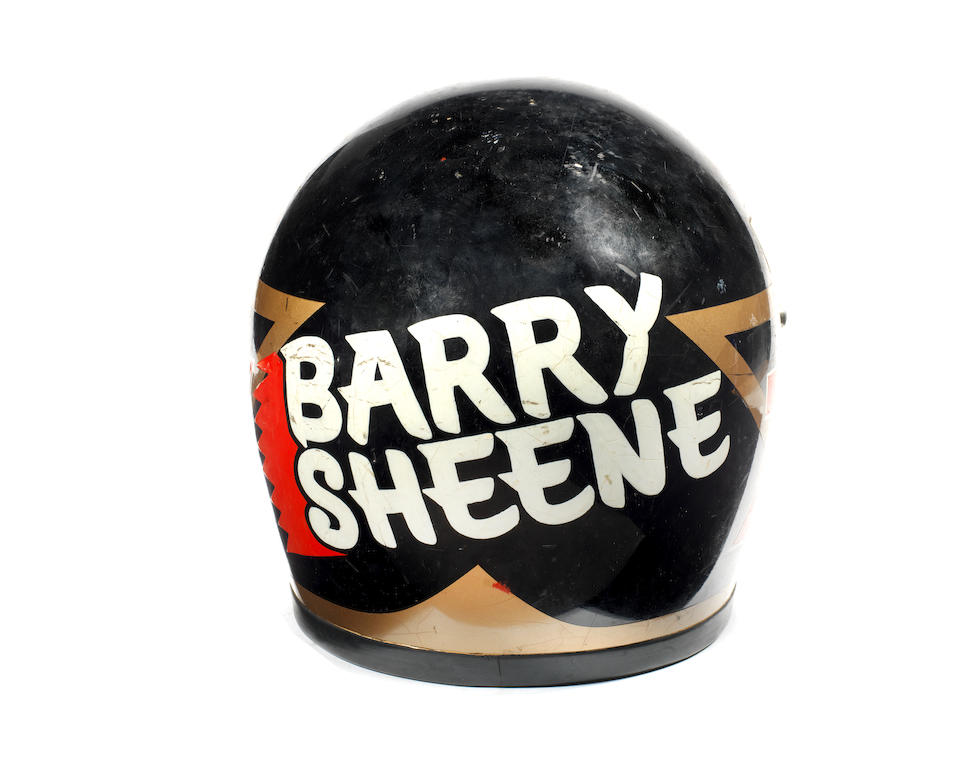 A Barry Sheene race-worn helmet by Bell, 1980s,
