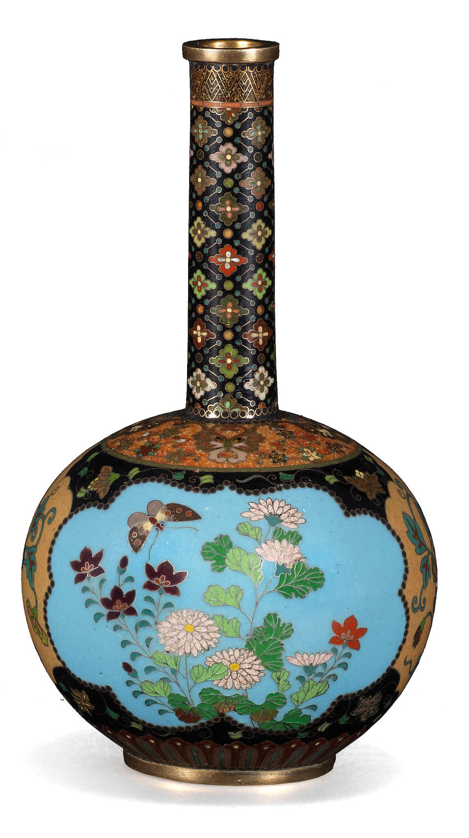 A cloisonn&#233;-enamel miniature vase  Attributed to Namikawa Yasuyki, Meiji Period