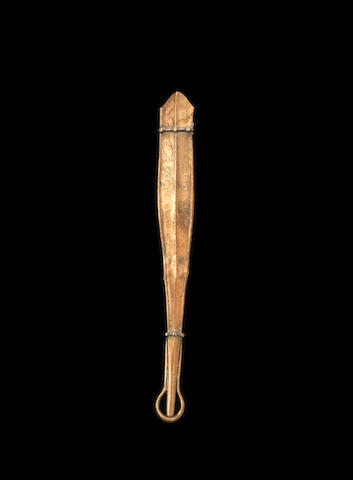 A Celtic copper alloy dagger scabbard
