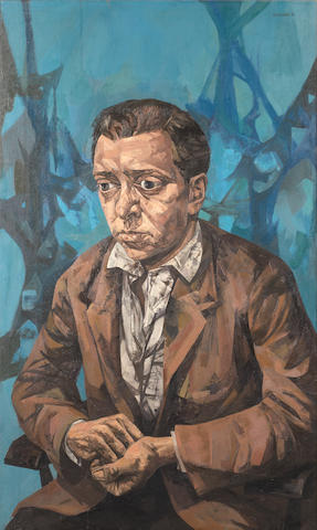 Bryan Kneale RA (British, 1930) Portrait of Richard Attenborough