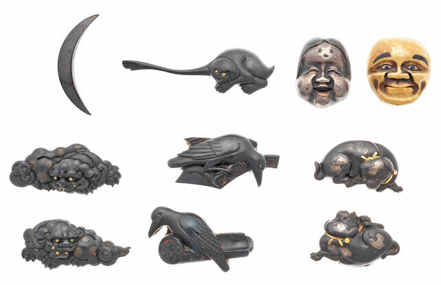 Bonhams Five Pairs Of Menuki 19th Century 15 Bonhams Five Pairs Of Menuki 19th Century 15