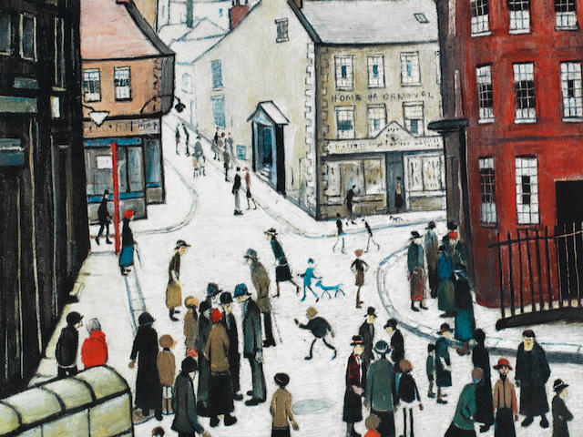 Laurence Stephen Lowry R.A. (British, 1887-1976) Berwick-upon-Tweed Offset lithograph printed in colours, 1973, on wove, signed in pencil, with the Fine Art Trade Guild blindstamp, with margins, 628 x 510mm (24 3/4 x 20in)(SH)(unframed)