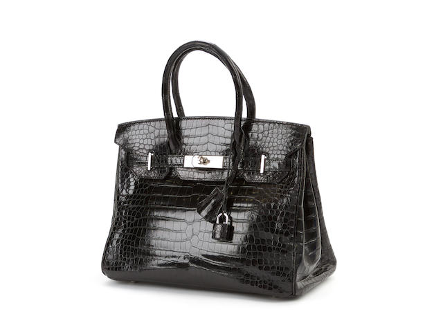HERM&#200;S: A black crocodile 'Birkin' handbag 2007, crocodylus porosus