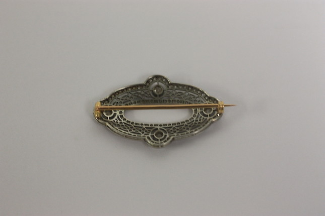 An early 20th century diamond set panel brooch image 3
